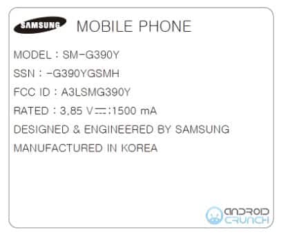 Galaxy XCover 4 SM-G390Y FCC