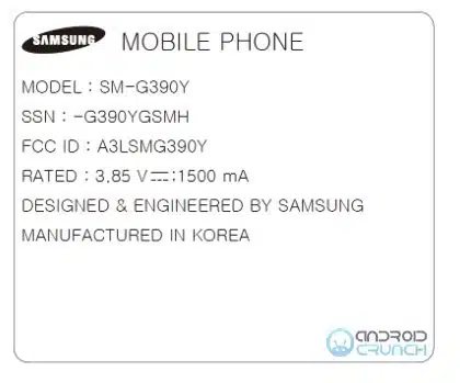 Samsung Galaxy Xcover 4 launched 2 Galaxy XCover 4 SM-G390Y FCC
