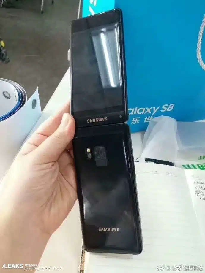 Samsung W2018 flip phone live images leaked 5 Samsung W2018 leaked flip back