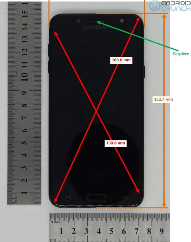 Samsung Galaxy C7 (2017) FCC front