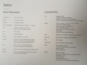 OnePlus 5T leaked specs-sheet